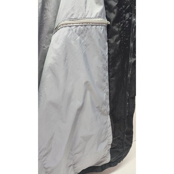 Calvin Klein Jeans Black Hooded Jacket XXL Lightweight Nylon Coat With Logo Prin - Picture 12 of 16